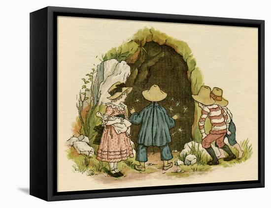 Illustration, the Queen of the Pirate Isle-Kate Greenaway-Framed Stretched Canvas