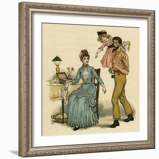 Illustration, the Queen of the Pirate Isle-Kate Greenaway-Framed Art Print