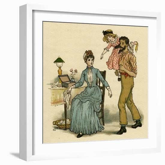 Illustration, the Queen of the Pirate Isle-Kate Greenaway-Framed Art Print