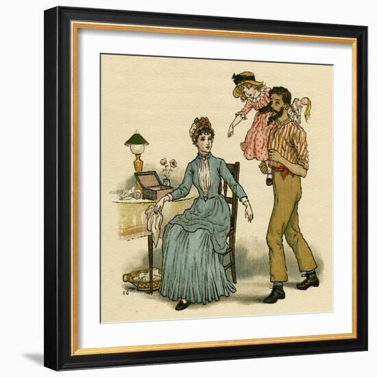 Illustration, the Queen of the Pirate Isle-Kate Greenaway-Framed Art Print