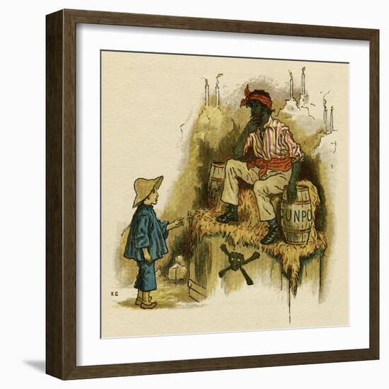 Illustration, the Queen of the Pirate Isle-Kate Greenaway-Framed Art Print