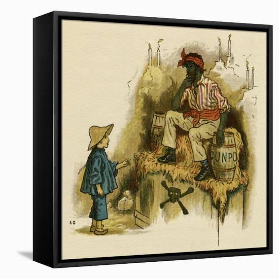 Illustration, the Queen of the Pirate Isle-Kate Greenaway-Framed Stretched Canvas