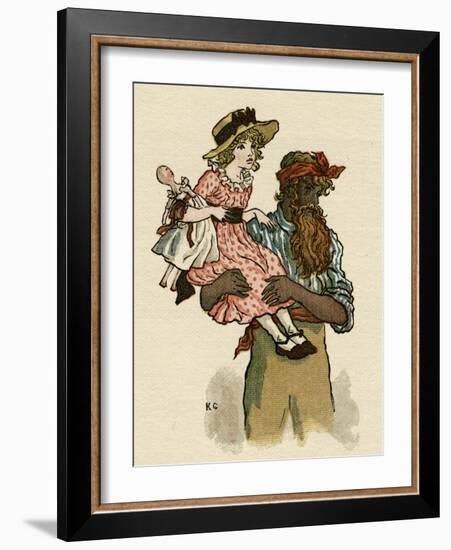 Illustration, the Queen of the Pirate Isle-Kate Greenaway-Framed Art Print