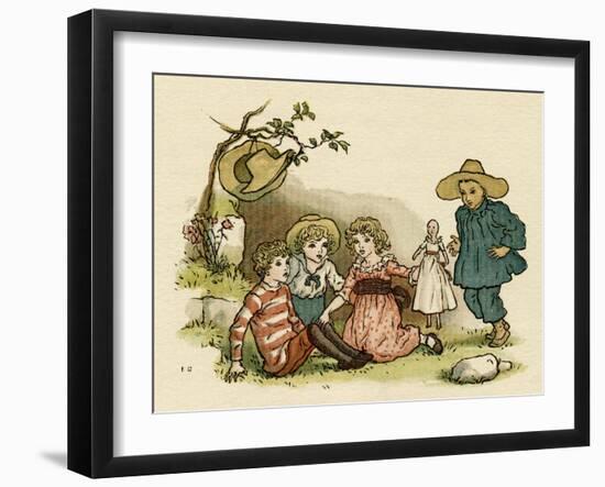 Illustration, the Queen of the Pirate Isle-Kate Greenaway-Framed Art Print