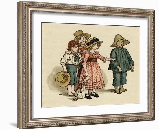 Illustration, the Queen of the Pirate Isle-Kate Greenaway-Framed Art Print