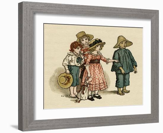 Illustration, the Queen of the Pirate Isle-Kate Greenaway-Framed Art Print