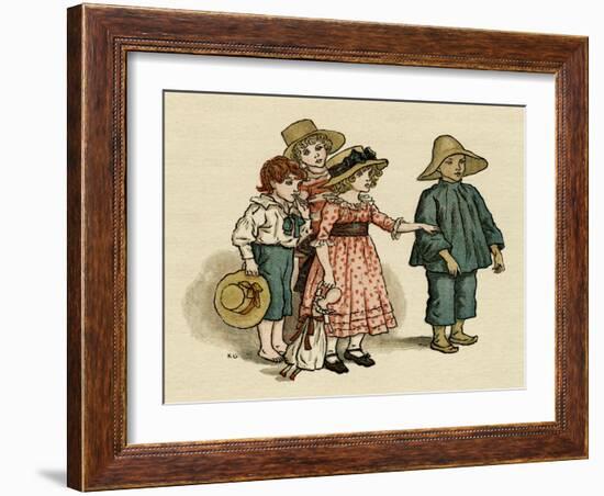 Illustration, the Queen of the Pirate Isle-Kate Greenaway-Framed Art Print