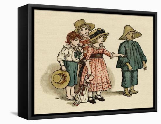 Illustration, the Queen of the Pirate Isle-Kate Greenaway-Framed Stretched Canvas