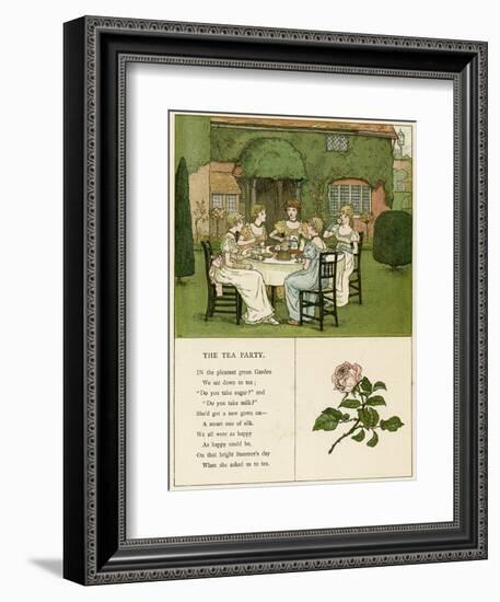 Illustration, the Tea Party-Kate Greenaway-Framed Photographic Print