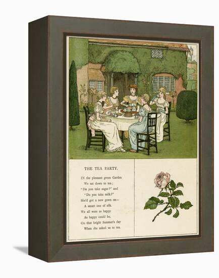 Illustration, the Tea Party-Kate Greenaway-Framed Premier Image Canvas