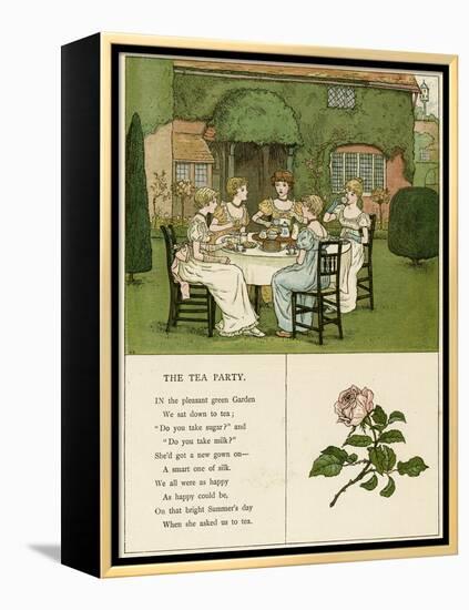 Illustration, the Tea Party-Kate Greenaway-Framed Premier Image Canvas