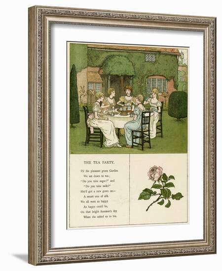 Illustration, the Tea Party-Kate Greenaway-Framed Photographic Print