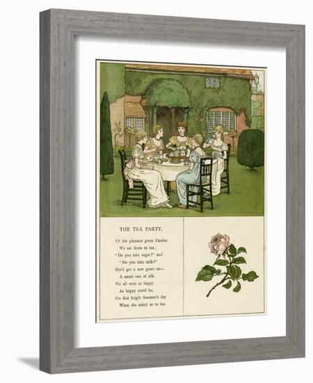 Illustration, the Tea Party-Kate Greenaway-Framed Photographic Print