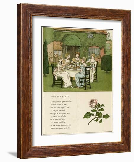 Illustration, the Tea Party-Kate Greenaway-Framed Photographic Print