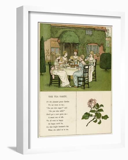 Illustration, the Tea Party-Kate Greenaway-Framed Photographic Print