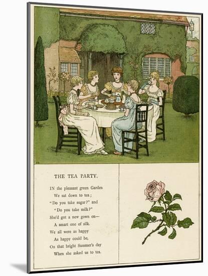 Illustration, the Tea Party-Kate Greenaway-Mounted Photographic Print