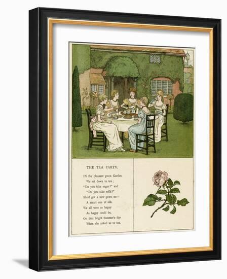 Illustration, the Tea Party-Kate Greenaway-Framed Photographic Print