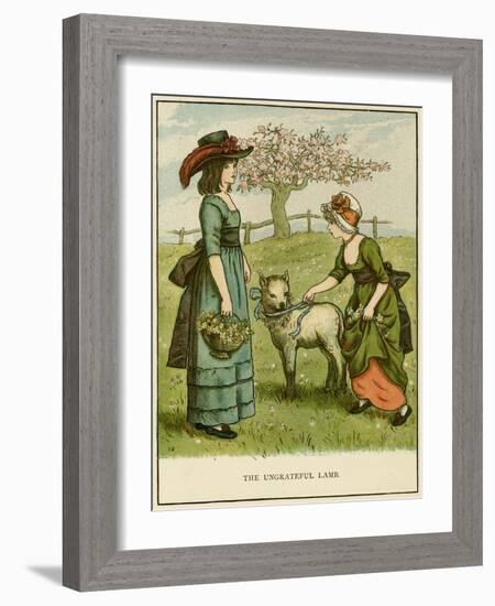 Illustration, the Ungrateful Lamb-Kate Greenaway-Framed Art Print