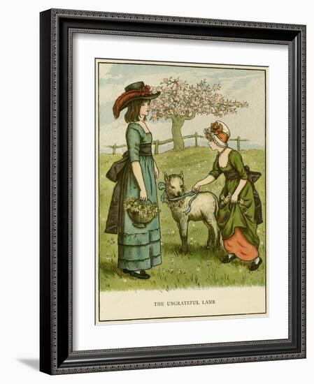 Illustration, the Ungrateful Lamb-Kate Greenaway-Framed Art Print