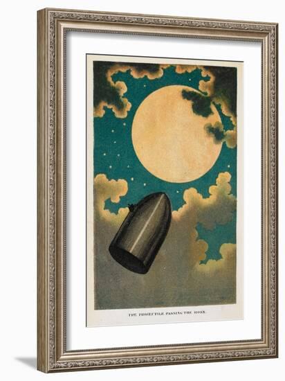 Illustration to From the Earth to the Moon by Jules Verne, 1877-null-Framed Giclee Print