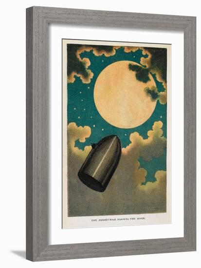 Illustration to From the Earth to the Moon by Jules Verne, 1877-null-Framed Giclee Print