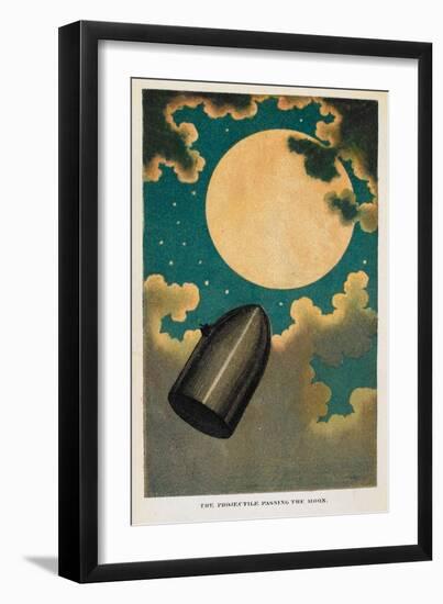 Illustration to From the Earth to the Moon by Jules Verne, 1877-null-Framed Giclee Print