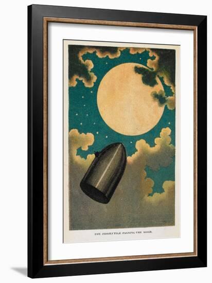 Illustration to From the Earth to the Moon by Jules Verne, 1877-null-Framed Giclee Print