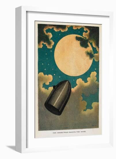 Illustration to From the Earth to the Moon by Jules Verne, 1877-null-Framed Giclee Print