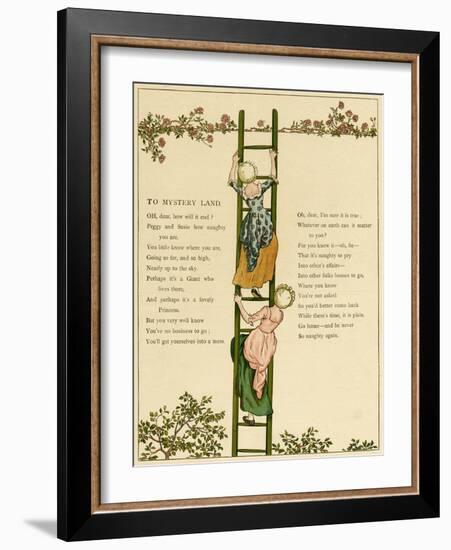 Illustration, to Mystery Land-Kate Greenaway-Framed Art Print