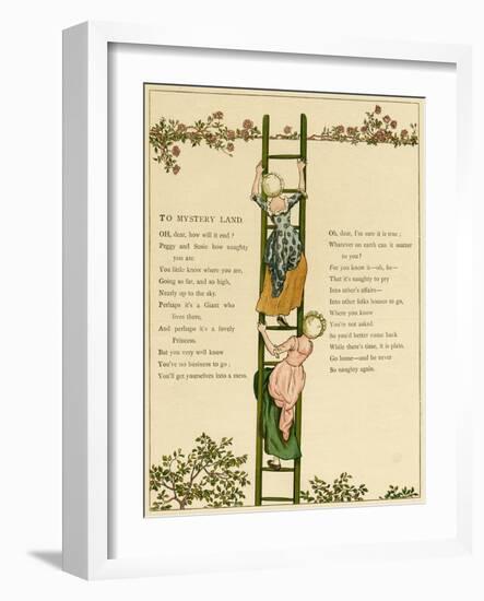 Illustration, to Mystery Land-Kate Greenaway-Framed Art Print