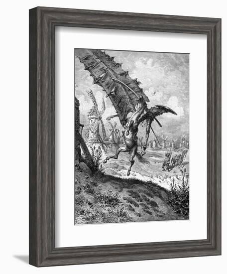 Illustration to the Book Don Quixote De La Mancha by M. De Cervantes, 1863-Gustave Dor?-Framed Giclee Print