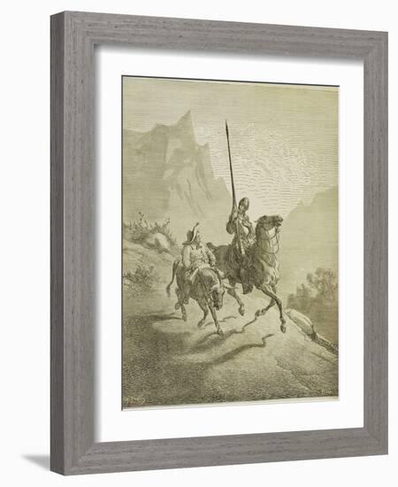 Illustration to the Book Don Quixote De La Mancha by M. De Cervantes, 1863-Gustave Doré-Framed Giclee Print