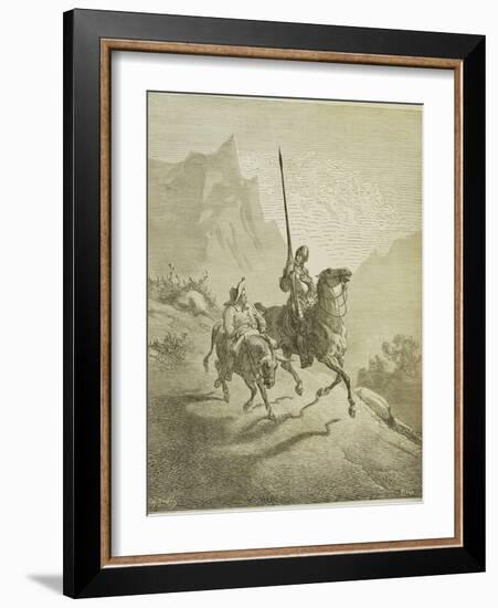 Illustration to the Book Don Quixote De La Mancha by M. De Cervantes, 1863-Gustave Doré-Framed Giclee Print