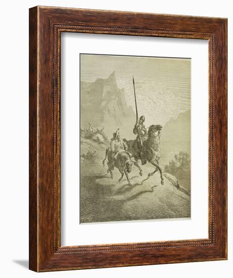 Illustration to the Book Don Quixote De La Mancha by M. De Cervantes, 1863-Gustave Doré-Framed Giclee Print