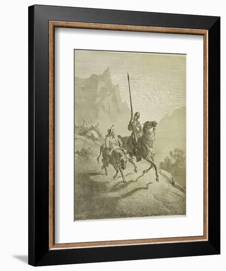 Illustration to the Book Don Quixote De La Mancha by M. De Cervantes, 1863-Gustave Doré-Framed Giclee Print