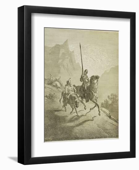 Illustration to the Book Don Quixote De La Mancha by M. De Cervantes, 1863-Gustave Doré-Framed Giclee Print