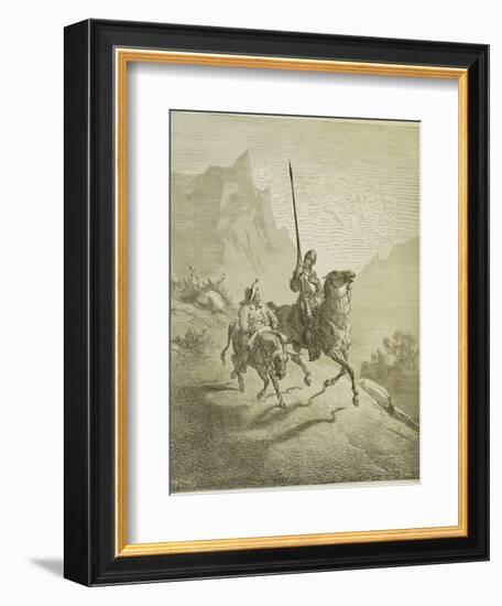 Illustration to the Book Don Quixote De La Mancha by M. De Cervantes, 1863-Gustave Doré-Framed Giclee Print