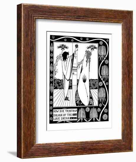 Illustration to the Book Le Morte D'Arthur by Sir Thomas Malory-Aubrey Beardsley-Framed Giclee Print