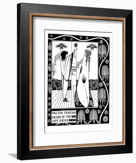 Illustration to the Book Le Morte D'Arthur by Sir Thomas Malory-Aubrey Beardsley-Framed Giclee Print