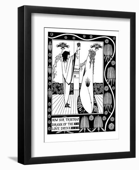 Illustration to the Book Le Morte D'Arthur by Sir Thomas Malory-Aubrey Beardsley-Framed Giclee Print