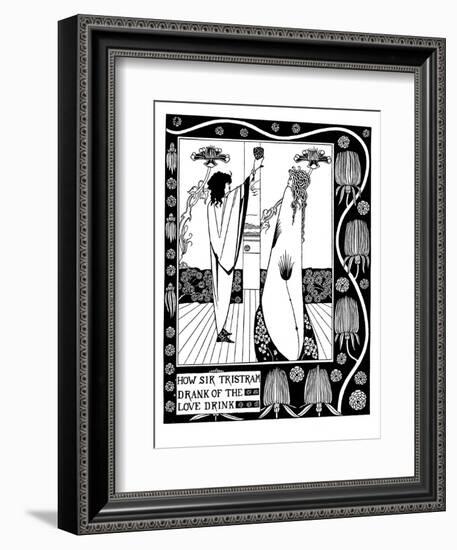 Illustration to the Book Le Morte D'Arthur by Sir Thomas Malory-Aubrey Beardsley-Framed Giclee Print