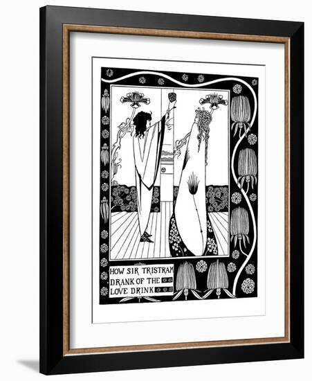 Illustration to the Book Le Morte D'Arthur by Sir Thomas Malory-Aubrey Beardsley-Framed Giclee Print