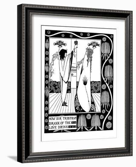 Illustration to the Book Le Morte D'Arthur by Sir Thomas Malory-Aubrey Beardsley-Framed Giclee Print