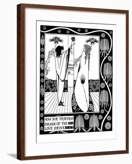 Illustration to the Book Le Morte D'Arthur by Sir Thomas Malory-Aubrey Beardsley-Framed Giclee Print