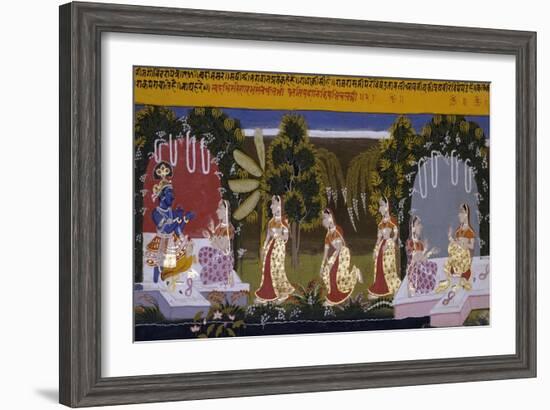 Illustration to the Gita Gorinda, Mewar 1720-1730-null-Framed Giclee Print