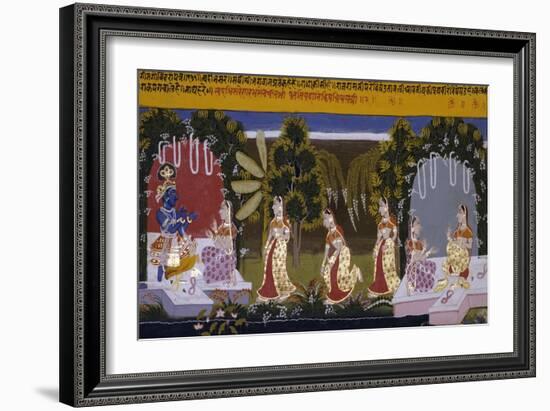 Illustration to the Gita Gorinda, Mewar 1720-1730-null-Framed Giclee Print