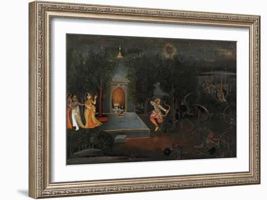 Illustration to the Ramayana, circa 1750-1760-Mir Kalan Oudh-Framed Giclee Print