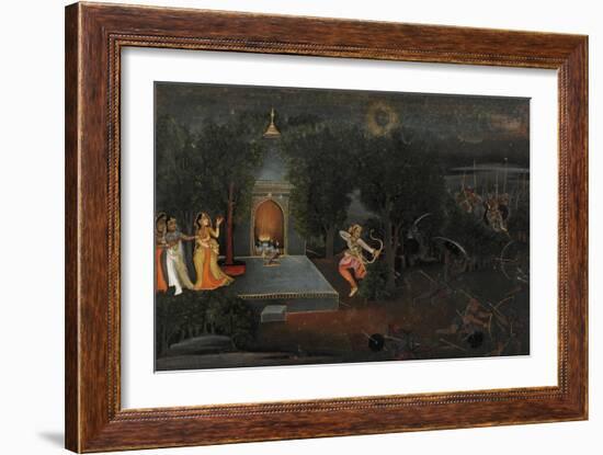 Illustration to the Ramayana, circa 1750-1760-Mir Kalan Oudh-Framed Giclee Print