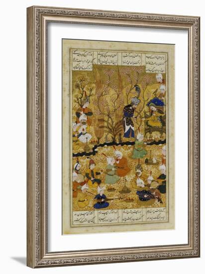 Illustration to the Shahnameh Shiraz, Persia Murhid Al Kabib Al Shirazi, 1539 AD-null-Framed Giclee Print