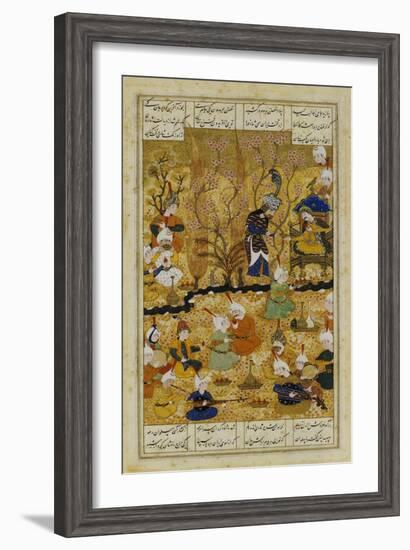 Illustration to the Shahnameh Shiraz, Persia Murhid Al Kabib Al Shirazi, 1539 AD-null-Framed Giclee Print